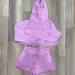 CHAMPION Short & Hoodie Set | Small